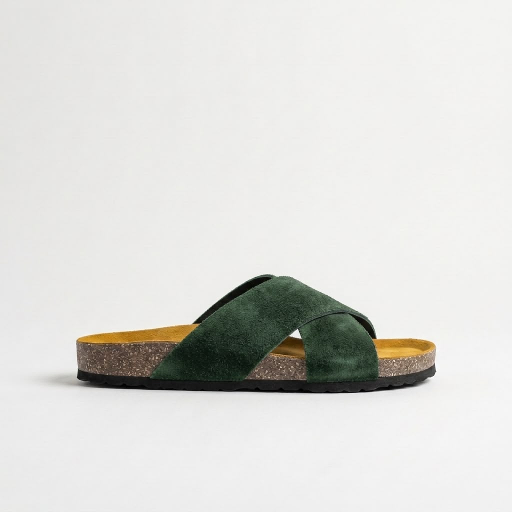 Cross Strap Cork - Green