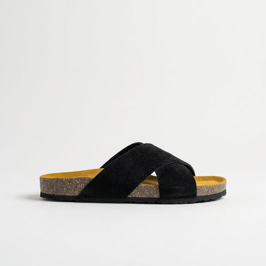 Cross Strap Cork - Black