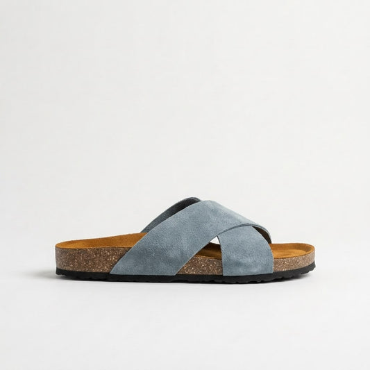 Cross Strap Cork - Gray