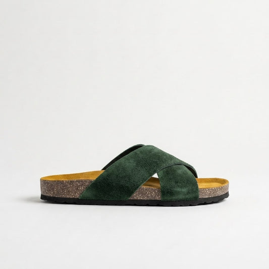 Cross Strap Cork - Green