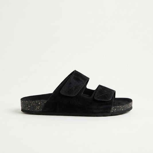 Double Strap Slides - Black