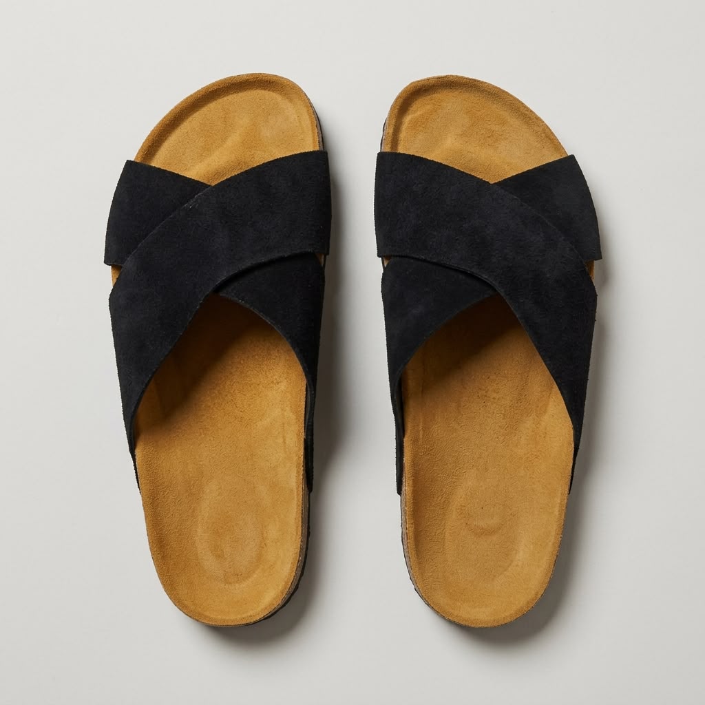Cross Strap Cork - Black