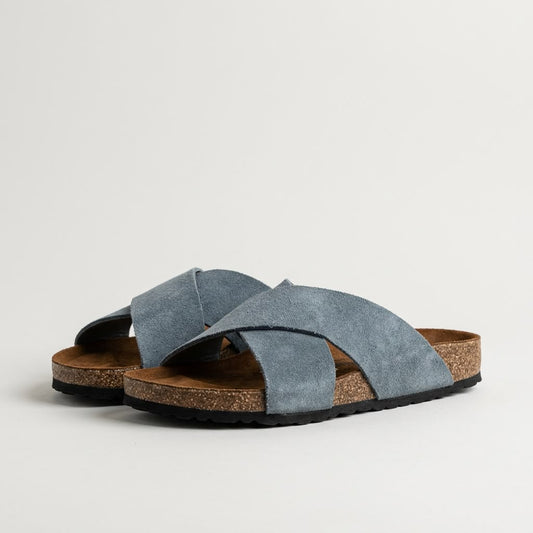 Cross Strap Cork - Gray