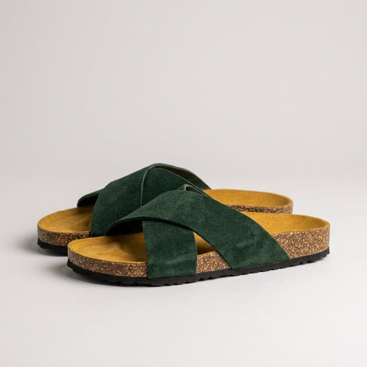 Cross Strap Cork - Green
