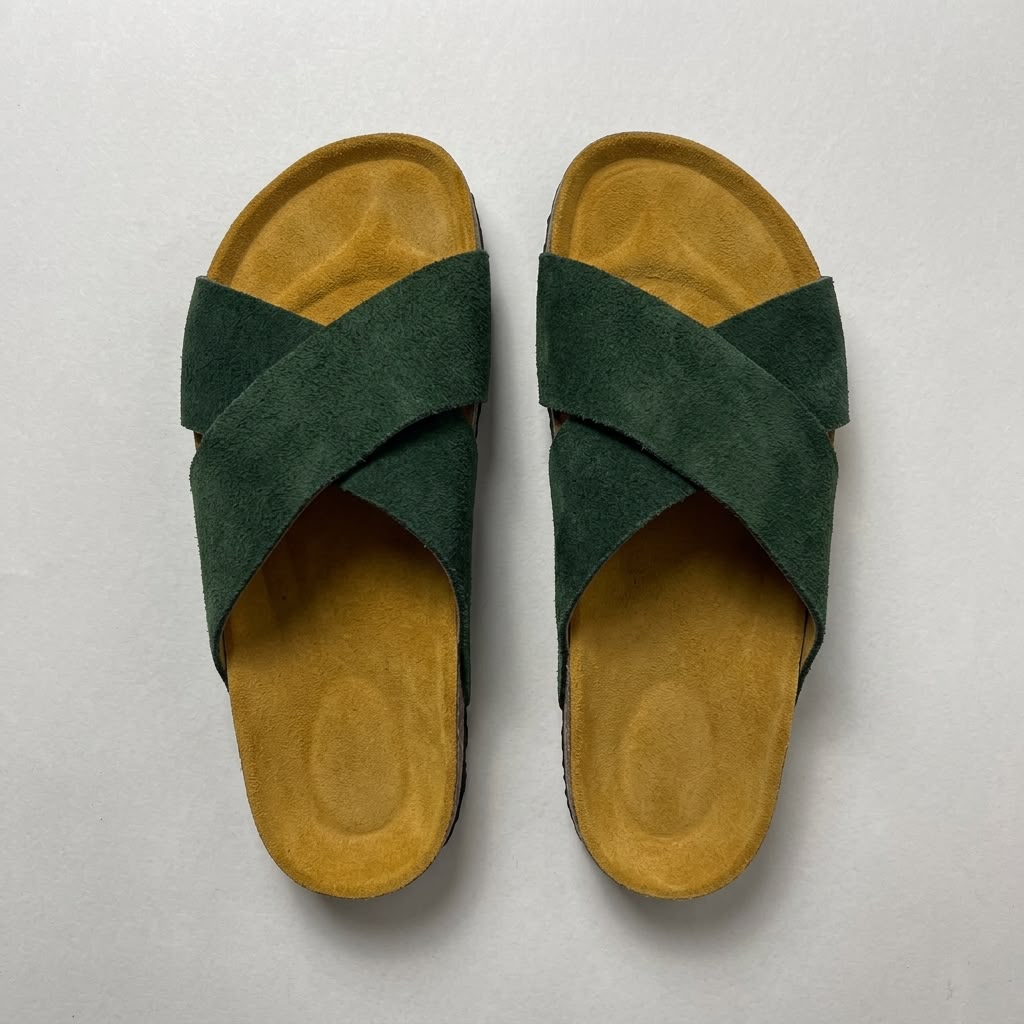 Cross Strap Cork - Green